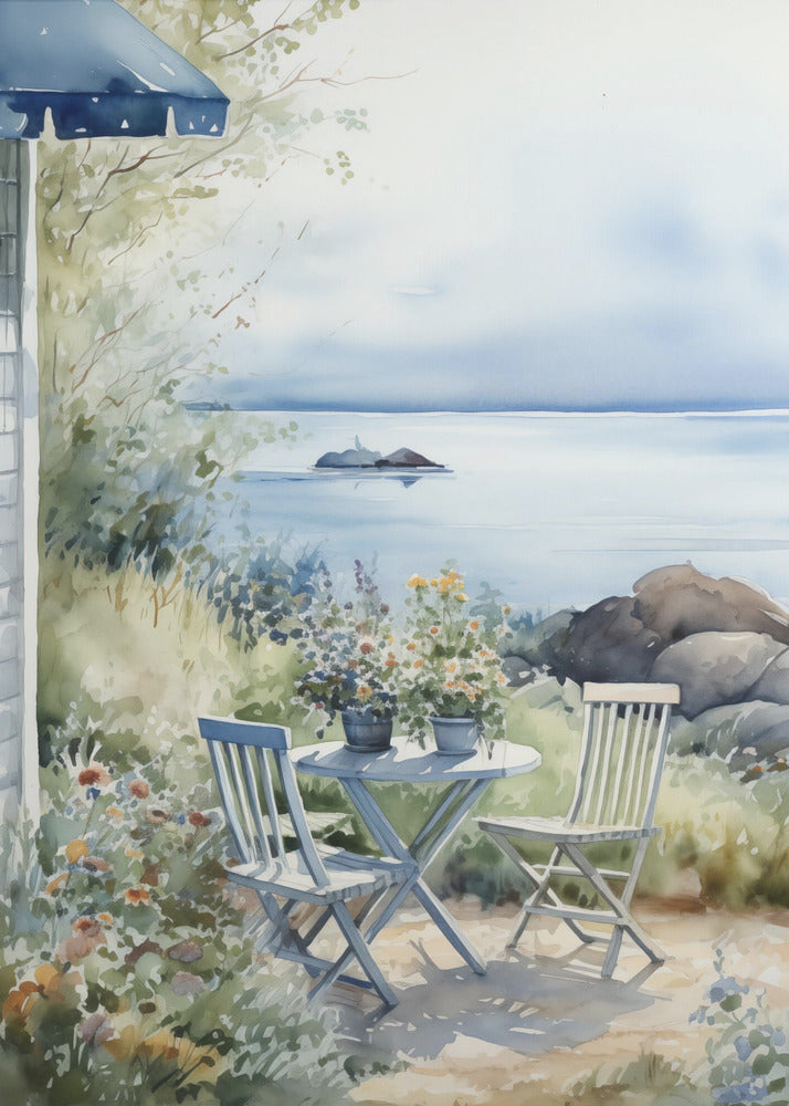 Summer Theme In Watercolor No 7 - Poster / Art Print