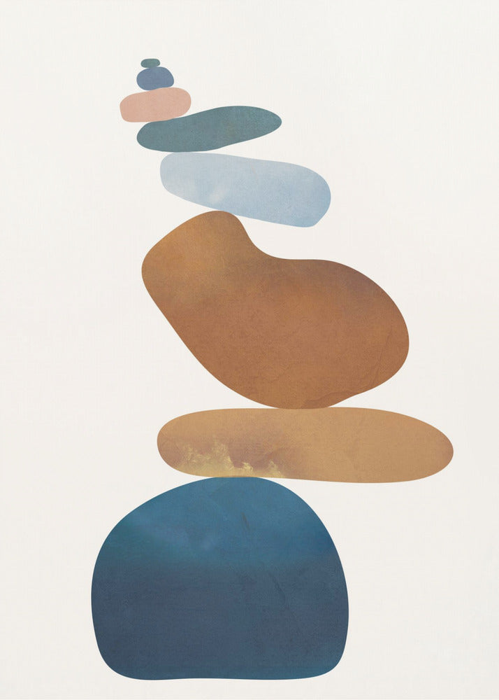 Colorful Stone Balance - Poster / Art Print