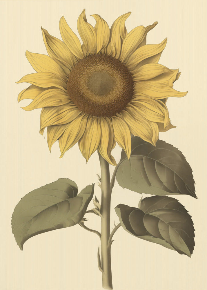 Vintage Sunflower - Poster / Art Print
