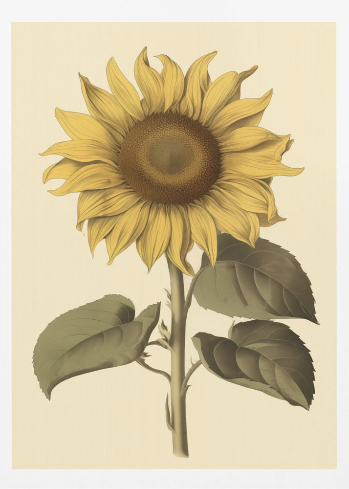 Vintage Sunflower - Poster / Art Print
