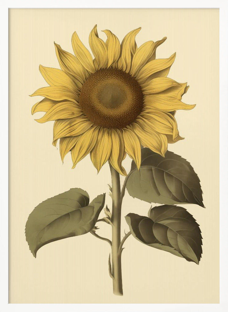 Vintage Sunflower - Poster / Art Print
