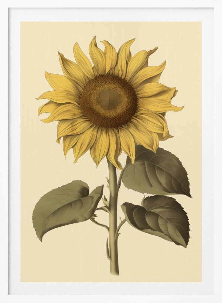 Vintage Sunflower - Poster / Art Print