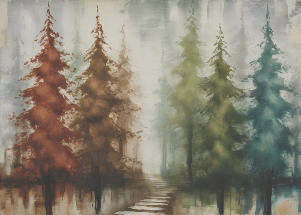 Forest With Earth Tones - Poster / Art Print