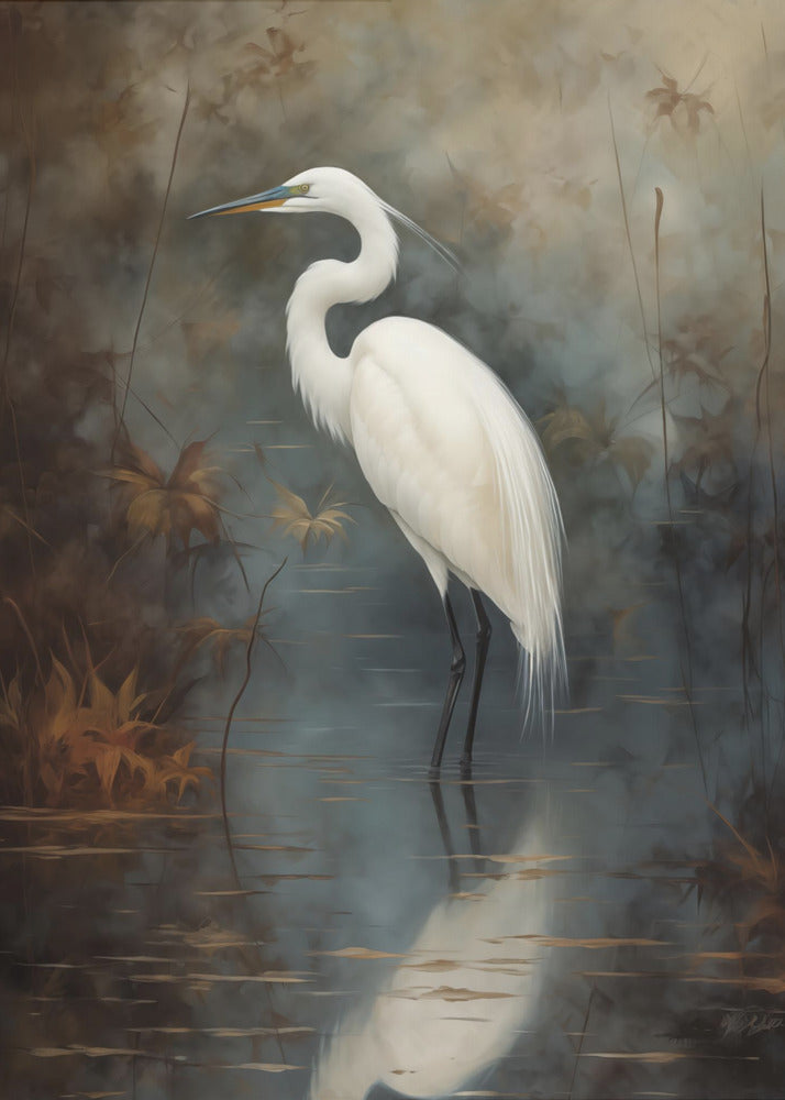White Egret - Poster / Art Print