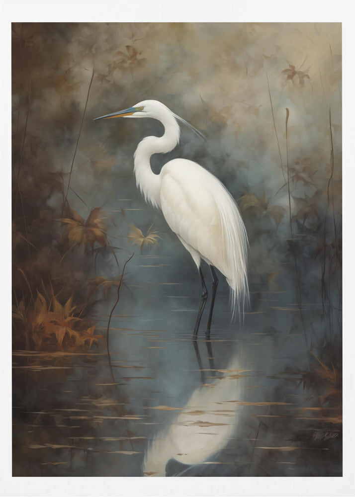 White Egret - Poster / Art Print