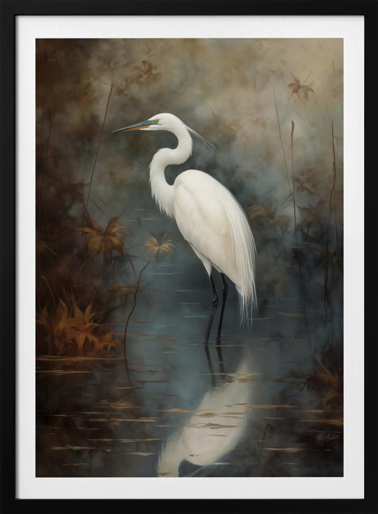 White Egret - Poster / Art Print