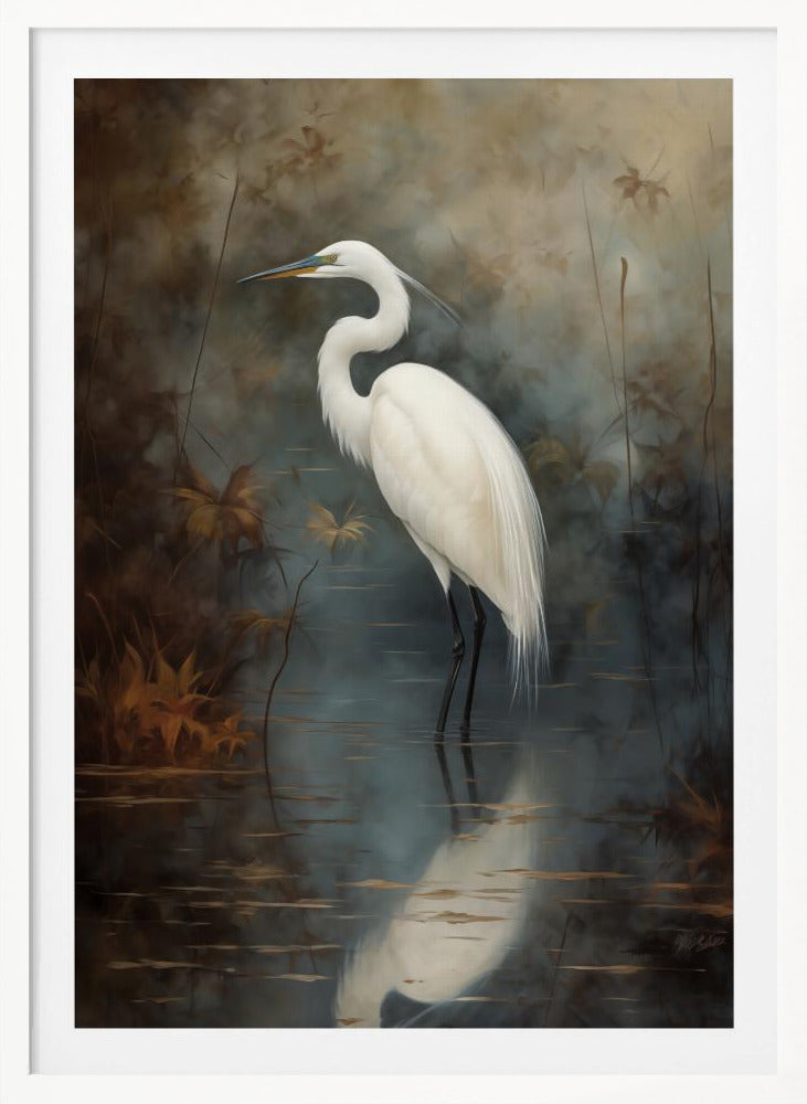 White Egret - Poster / Art Print