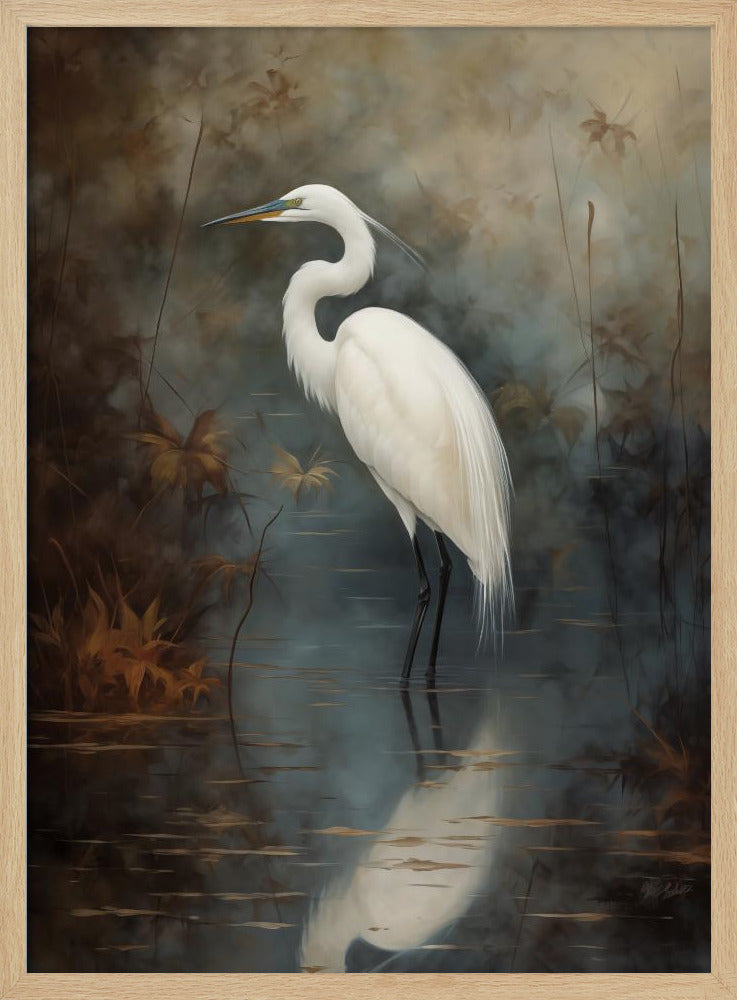 White Egret - Poster / Art Print