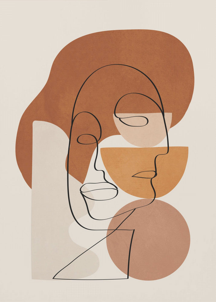 Abstract Clay Faces II - Poster / Art Print