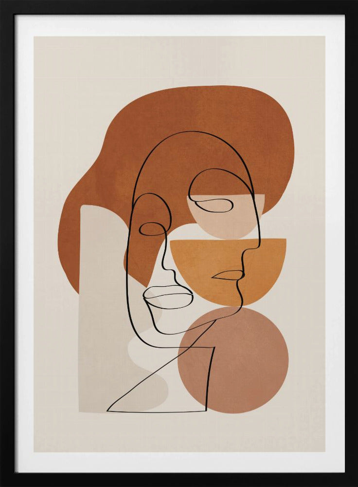 Abstract Clay Faces II - Poster / Art Print