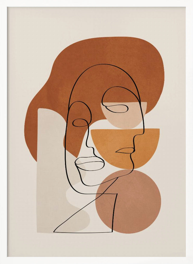 Abstract Clay Faces II - Poster / Art Print