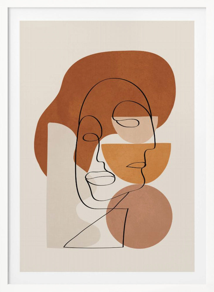 Abstract Clay Faces II - Poster / Art Print