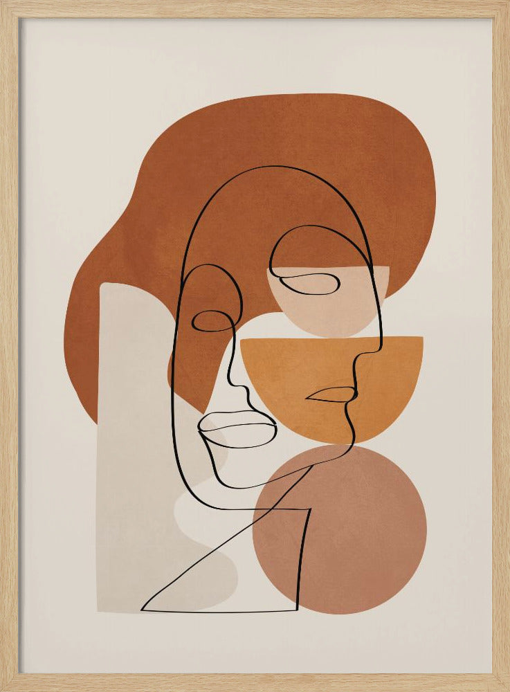 Abstract Clay Faces II - Poster / Art Print