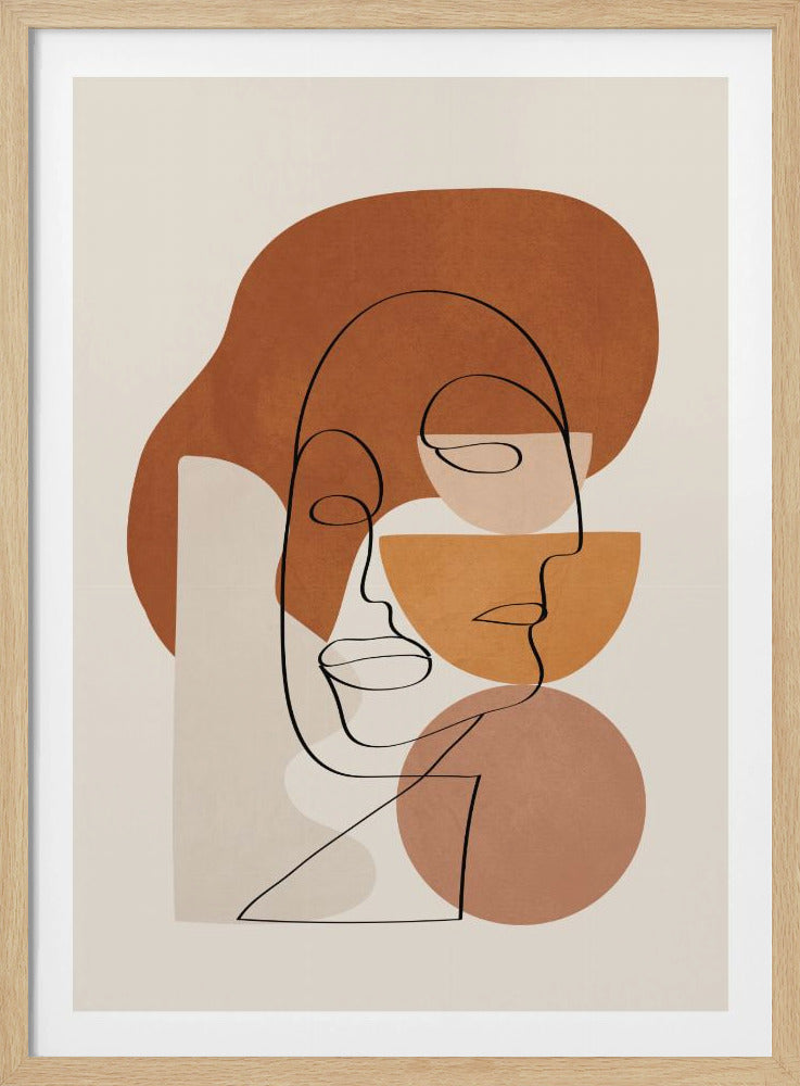 Abstract Clay Faces II - Poster / Art Print