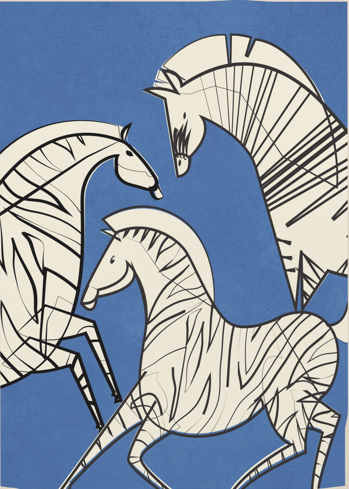 Abstract Zebras - Poster / Art Print