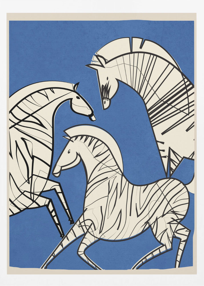 Abstract Zebras - Poster / Art Print