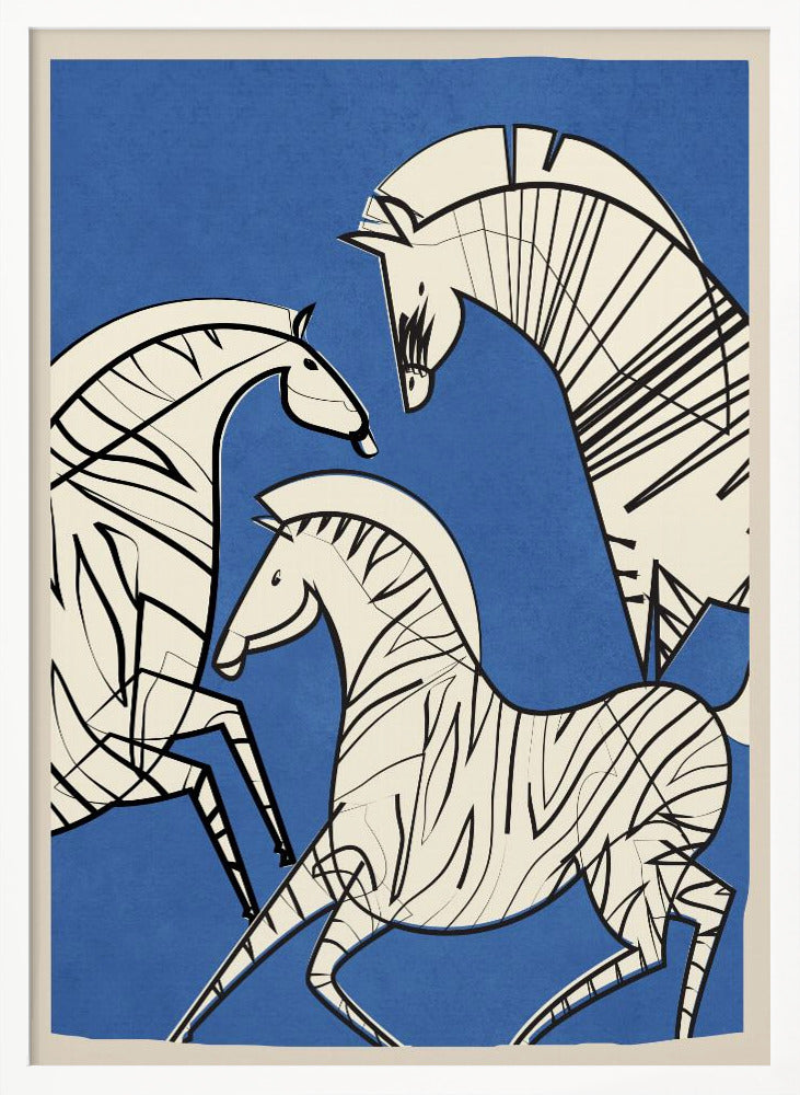Abstract Zebras - Poster / Art Print