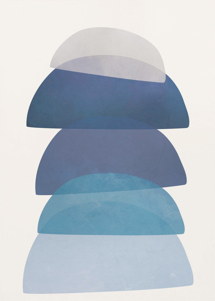 Blue Stack 01 - Poster / Art Print