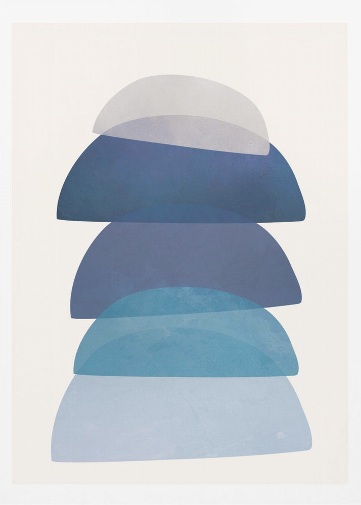 Blue Stack 01 - Poster / Art Print