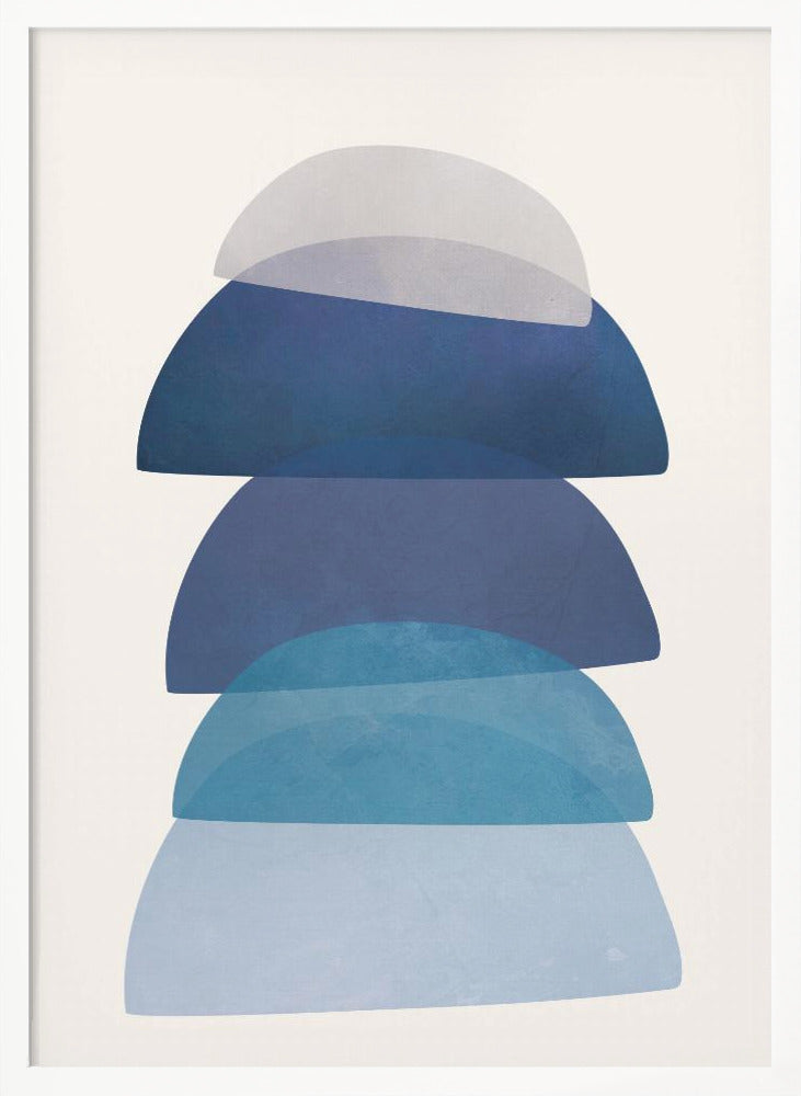 Blue Stack 01 - Poster / Art Print