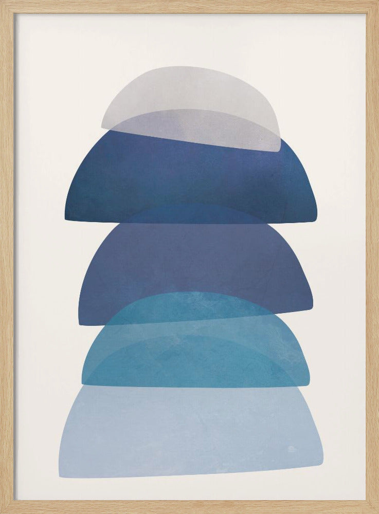 Blue Stack 01 - Poster / Art Print