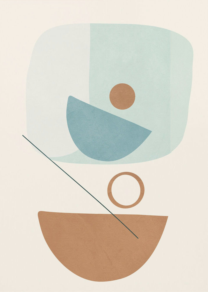 Azzurro Shapes No.4 - Poster / Art Print