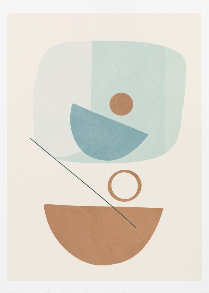 Azzurro Shapes No.4 - Poster / Art Print