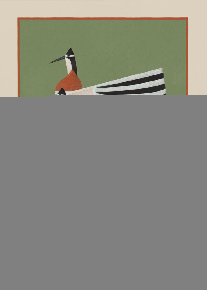 Striped Bird Pair - Poster / Art Print