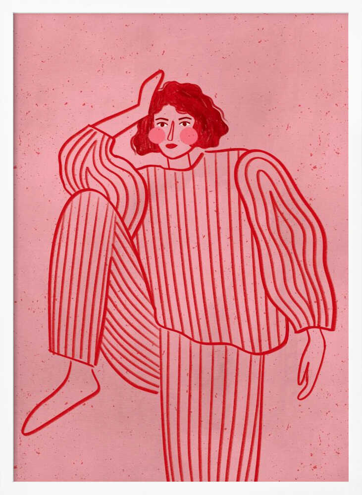 The Woman With the Striped Pyjama - Poster / Art Print