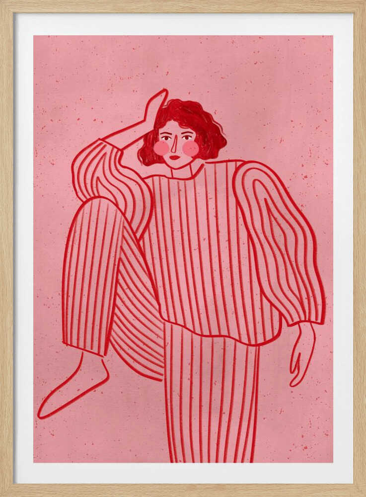 The Woman With the Striped Pyjama - Poster / Art Print