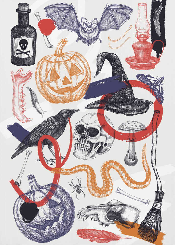 Halloween Collage Art - Poster / Art Print