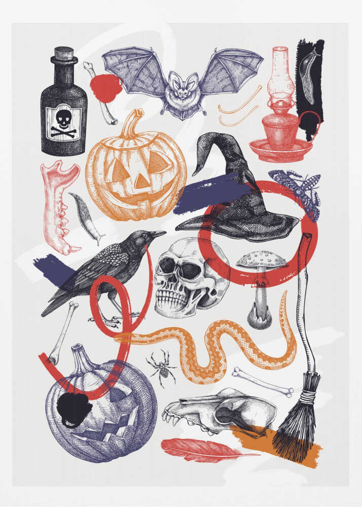 Halloween Collage Art - Poster / Art Print