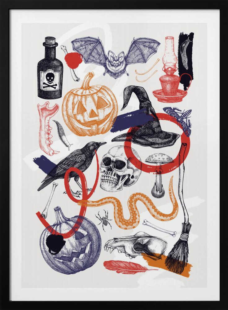 Halloween Collage Art - Poster / Art Print