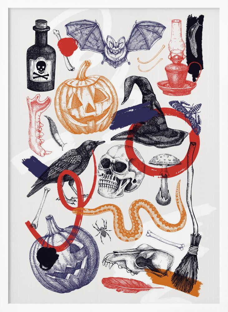 Halloween Collage Art - Poster / Art Print