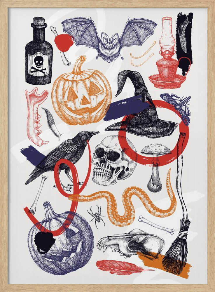 Halloween Collage Art - Poster / Art Print