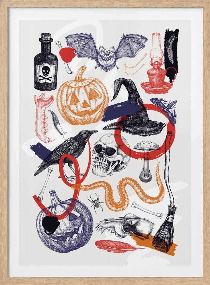 Halloween Collage Art - Poster / Art Print
