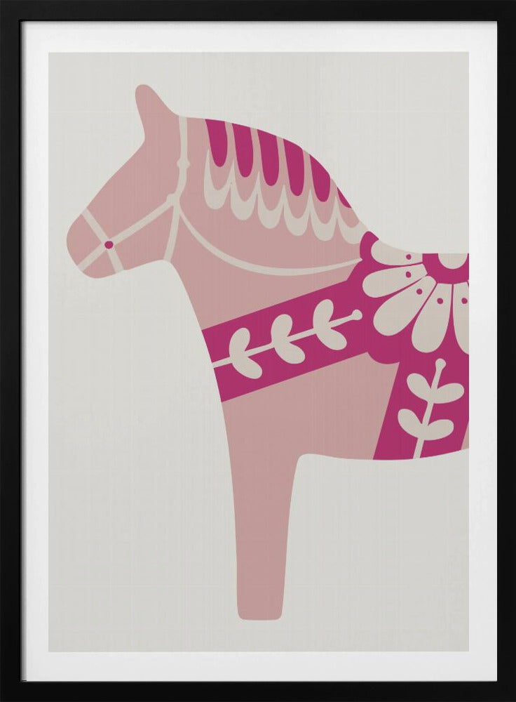 Rosa Dalahäst - Poster / Art Print