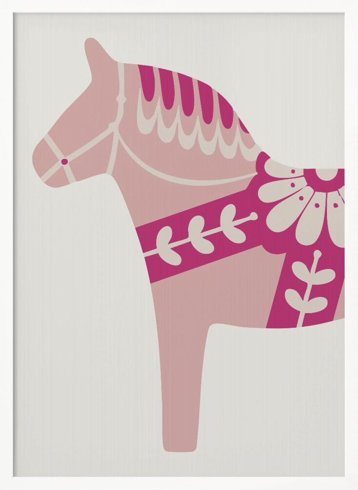 Rosa Dalahäst - Poster / Art Print