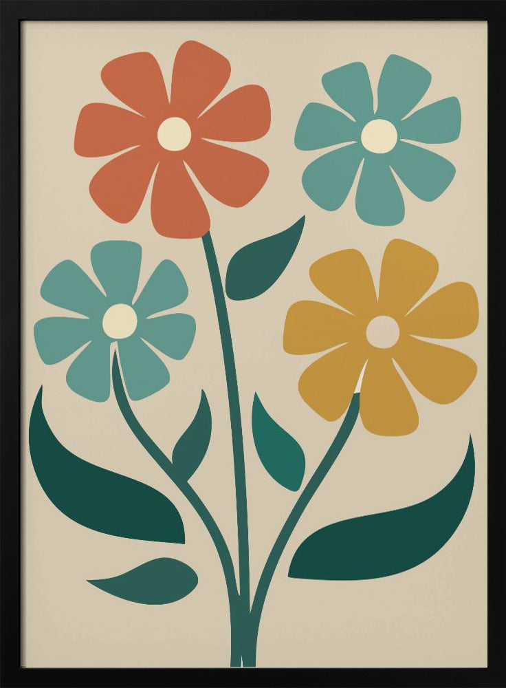 Boho Flowers Series No 4 - Poster / Art Print