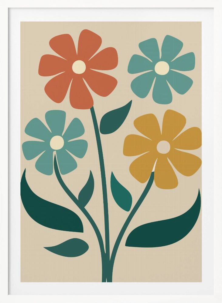 Boho Flowers Series No 4 - Poster / Art Print