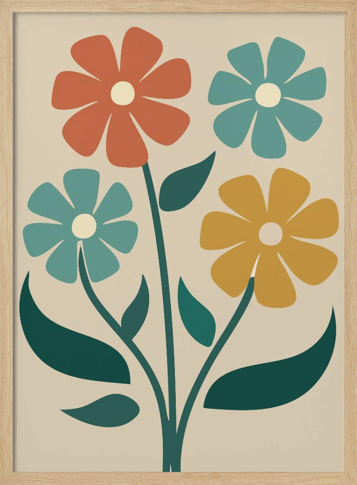 Boho Flowers Series No 4 - Poster / Art Print