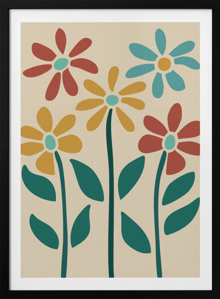 Boho Flowers Series No 3 - Poster / Art Print