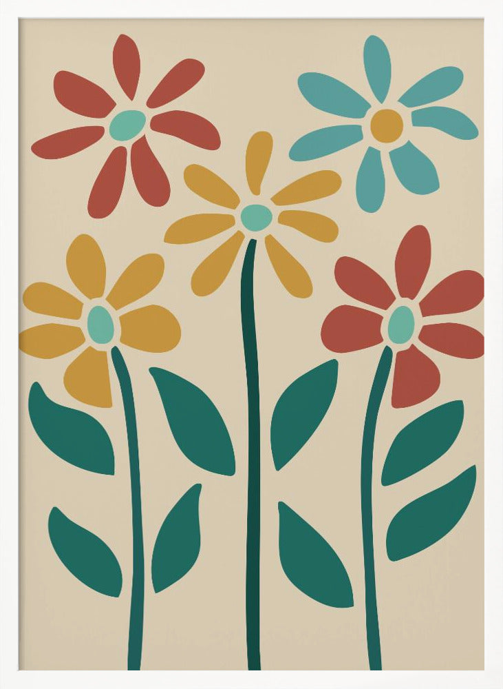 Boho Flowers Series No 3 - Poster / Art Print