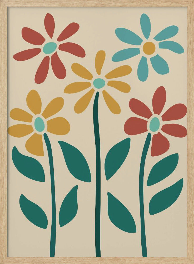 Boho Flowers Series No 3 - Poster / Art Print