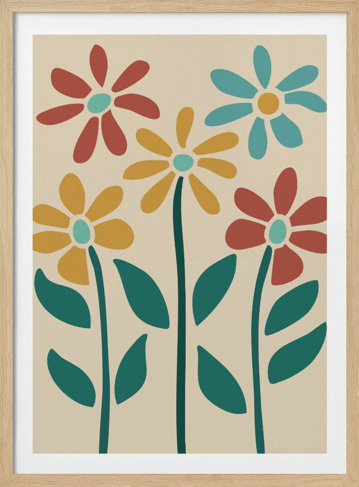 Boho Flowers Series No 3 - Poster / Art Print