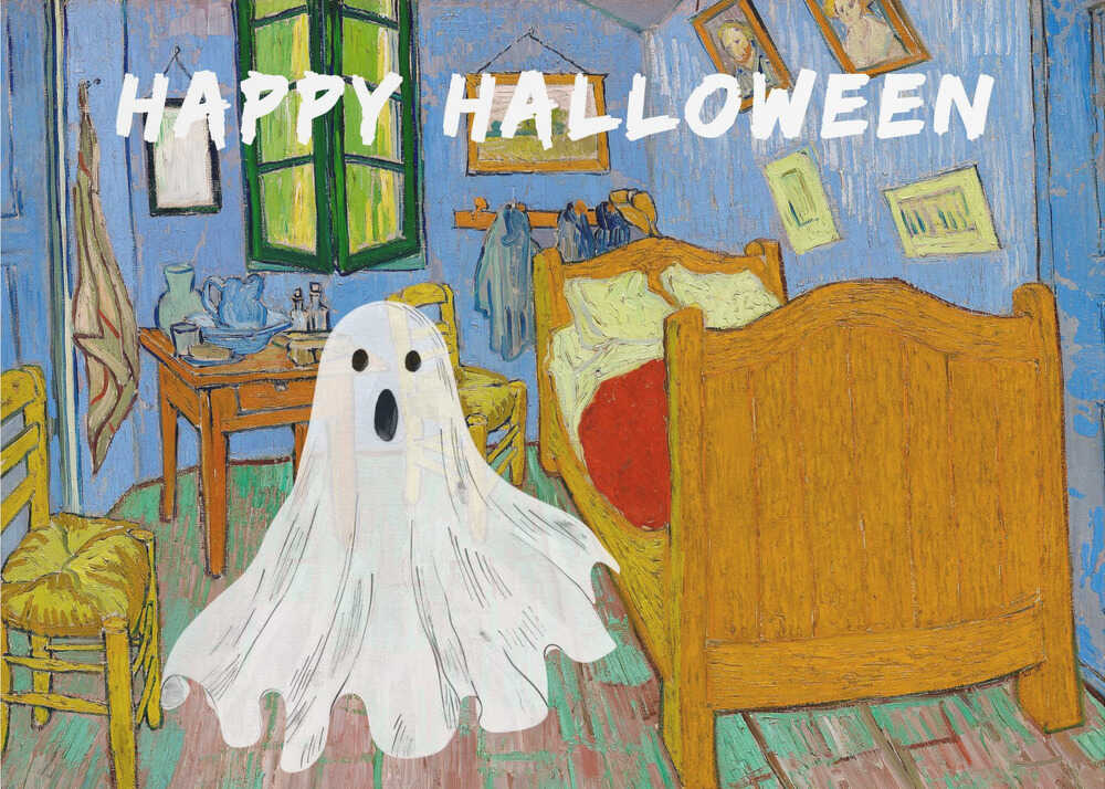 Happy Halloween Van Gogh Collage - Poster / Art Print