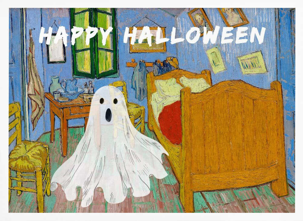 Happy Halloween Van Gogh Collage - Poster / Art Print