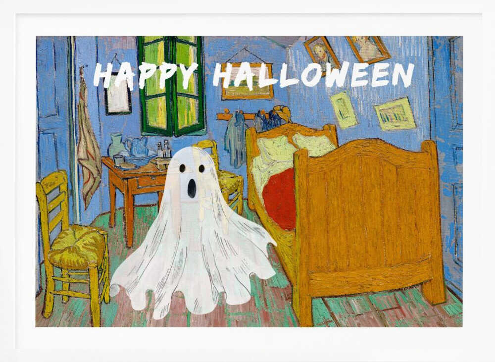 Happy Halloween Van Gogh Collage - Poster / Art Print