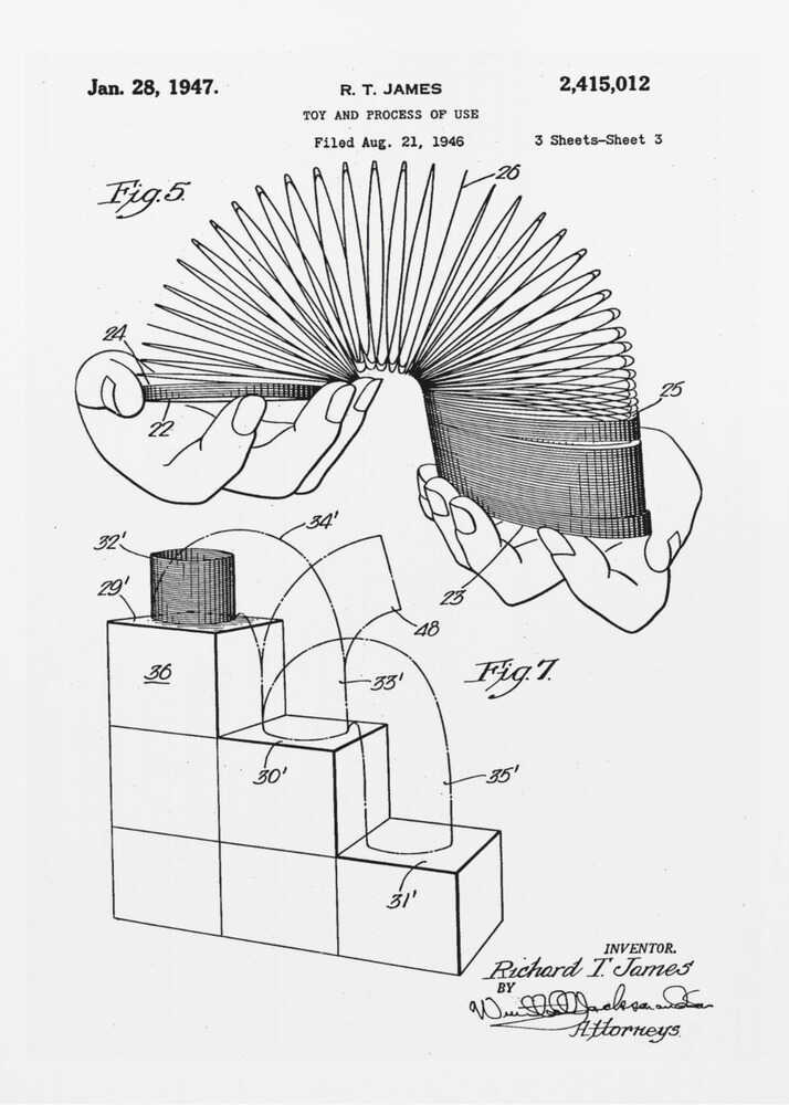 Toy and Process of Use Patent 1947 - Poster / Art Print
