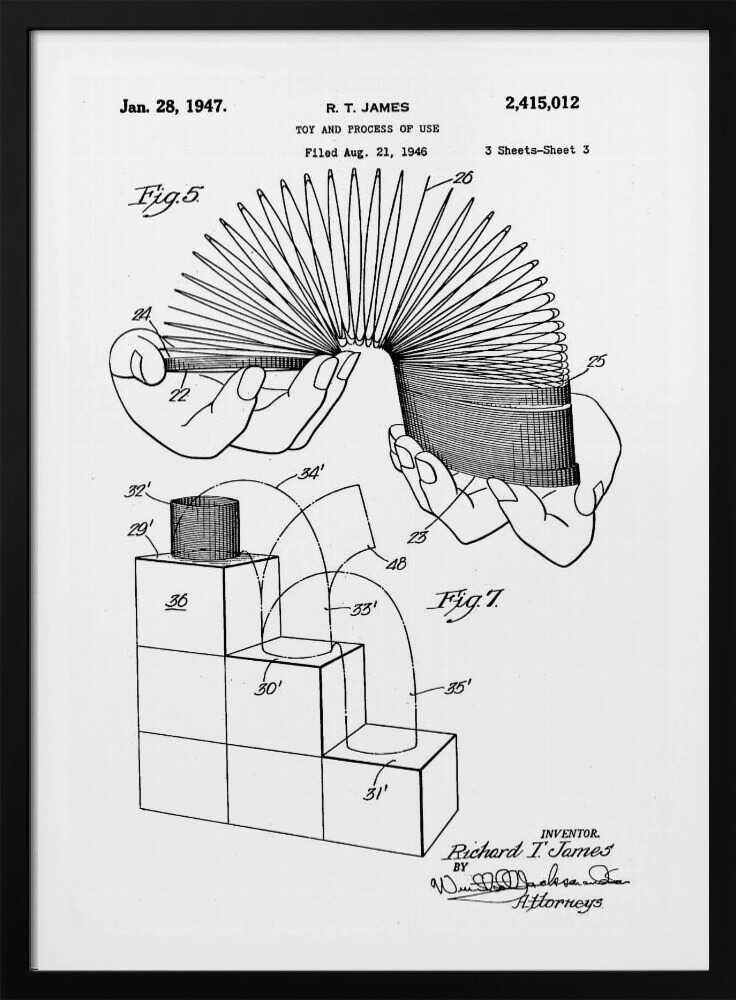 Toy and Process of Use Patent 1947 - Poster / Art Print